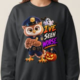 I've Seen Worse Officer Hoot the Owl Sweatshirt thumbnail 16