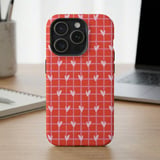 Pink Heart Grid MagSafe® Phone Case thumbnail 2
