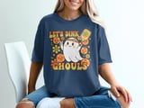 Pickleball Comfort Colors Shirt, Let's Dink Ghouls, Vintage Graphic Tee, Retro Halloween Ghost Dink Paddle Apparel thumbnail 4
