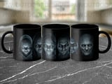Creepy Ghost Faces Mug Wrap Design, Spooky Digital Sublimation for 11oz 15oz Mugs, Horror Dark Art Instant Download Digital thumbnail 7