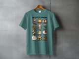 12 Cats of Christmas Breeds Illustrated Xmas Graphic Print Standard T-Shirts for Cat Lovers thumbnail 9
