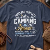 Weekend Camping Forecast Tee thumbnail 6