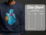 Swedish American Halloween Sweatshirt and T-shirts, Scandinavian Ghost, Folk Costume, Spooky Season, Nordic Heritage, Pumpkin Lantern thumbnail 5
