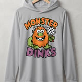 Pickleball Sport-Tek Performance Hood, Monster Dinks Graphic, Sun Defense Court Layer, Lightweight Hoodie thumbnail 6