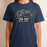 UH-60 Black Hawk Helicopter Shirt, Military Aviation Graphic Tee, Army Veteran Gift, Tactical Aviator T-Shirt, Pilot Crew Chief Apparel thumbnail 2