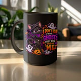 I Dont Run From Ghosts Black Cat Mug thumbnail 16