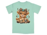 Cute Highland Cow Iced Coffee Tee thumbnail 9