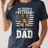 My Favorite Veteran Is My Dad T-Shirt thumbnail 4