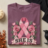 She Is Strong Faux Patchwork Tee thumbnail 12