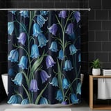 Bluebell Flower Tumbler, Digital Download, Watercolor Floral, Scrapbook Paper, Floral Junk Journal, Dark Bluebell, Tumbler Design PNG thumbnail 10