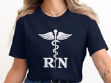 Registered Nurse T-Shirt: Healthcare Caduceus, RN Symbol, Medical Profession Top thumbnail 7