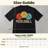 Pickleball Sport-Tek Performance Tee, Retro Distressed Pickleball Graphic, Breathable Open-Play Court Apparel thumbnail 11