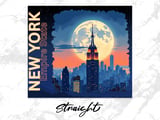 New York Cityscape 20oz Tumbler Wrap, Empire State Building, Full Moon, Seamless Design, Skyline Tumbler, Travel Tumbler, USA Gift thumbnail 6