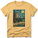 Gogh Starry Night Owl ~ Comfort Colors Premium Tee thumbnail 7