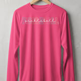 Pickleball Sport-Tek Long Sleeve Tee, Pastel Varsity Pickleball Script, Sun Shield Shirt thumbnail 2