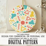 Digital Pattern Bundle, Abstract Shapes, Geometric Design, Colorful Pattern, Digital Paper Pack, Seamless Pattern, Scrapbook Paper thumbnail 3
