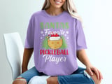 Pickleball Comfort Colors Shirt, Santas Favorite Pickleball Player, Festive Holiday Vintage Graphic Tee thumbnail 9