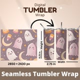 Whimsical Ghost & Candy Corn Digital Design Size Bundle Png thumbnail 7
