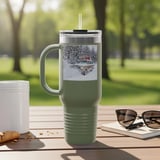 Grand Wagoneer Tumbler, The Waggy Winter Scene, Car Lover Gift, Classic Car, Vintage SUV, Christmas Tree, Snow Scene, Cars at Petralla Shop thumbnail 1