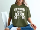 Senior 2027 Band Mom Heart Graphic T-Shirt thumbnail 2