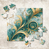 Teal Gold Floral Tumbler Design, Digital Paper Pack, Watercolor Flowers Backgrounds, Junk Journal Pages, Printable Tumbler PNG, Scrapbooking thumbnail 12