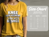 Knee Surgery T-Shirt, Knee Replacement Now With Bounce, Funny Post Surgery Gift, Recovery Tee, Orthopedic Humor, Get Well Soon Shirt thumbnail 2