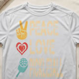 Pickleball Sport-Tek Performance Tee, Peace Love Pickleball, Court Apparel thumbnail 10