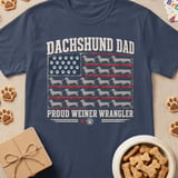 Dachshund Dad Patriotic Tee thumbnail 2