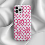 Pink Heart Tough Phone Case Coquette Polka Dot Cute Girly Aesthetic Trendy Y2K Lover Girl Gift for Her Retro Romantic Phone Cover thumbnail 5