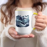 Halloween Mug, Ghost Skateboarder, Skate Park Mug, Spooky Halloween Mug, Bats Full Moon Mug, Halloween Gift Idea, Ghostly Rider Mug thumbnail 1