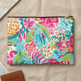 Vibrant Tropical Floral Laptop Sleeve, Preppy Bright Flower Accessory Pouch, Colorful Botanical Tablet Case Gift thumbnail 11
