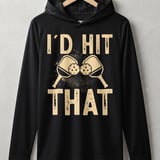 Pickleball Sport-Tek Performance Hood, I'd Hit That, Lightweight Hoodie Athletic Court Warm-Up Layer thumbnail 1