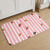 Pink Fall Shower Curtain and Bath Mat, Cute Pastel Autumn Leaves Bathroom Decor, Cottagecore Pinecone Acorn Aesthetic Fall Decor Set thumbnail 11