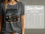 Muddy By Choice T-Shirt, Off Roading Tee, 4x4 Truck Shirt, Grand Wagoneer Gift, Mudding T Shirt, Car Lover Apparel, Trucking T-Shirt thumbnail 2