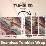 20 oz Skinny Tumbler Wrap Pink Agate Gold Sublimation Design, Straight and Tapered Wrap png, Marble Tumbler, Digital Download thumbnail 5