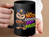 No Excuses Just Rules Police Owl Mug thumbnail 15