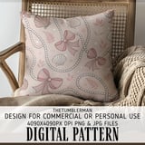Whimsical Pearl Bow & Shell Digital Pattern Size Bundle Png thumbnail 5