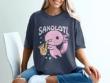 Saxolotl Axolotl Saxophone Graphic T-Shirt thumbnail 4