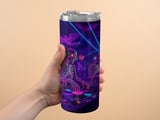 Personalized Halloween Tumbler, DJ Skeleton Tumbler, Spooky Season Tumbler, Custom Name Halloween Party Gift, Halloween Skeleton thumbnail 3