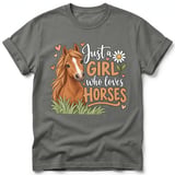 Just a Girl Who Loves Horses Tee thumbnail 3