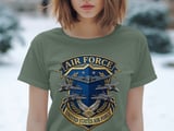 US Air Force Emblem T-Shirt, Patriotic Military Aircraft Tee, Air Force Veteran Gift, American Air Power Apparel thumbnail 8