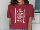 Keep Calm Blame the Reed Clarinet Tee thumbnail 12