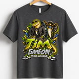 Tim Crocodile Youth Gaming T-Shirt, Kids Gamer Graphic Tee, Green Alligator Streetwear Shirt, Pixo League thumbnail 13