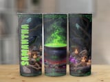Personalized Halloween Tumbler, Cauldron Tumbler, Raven, Ghost Tumbler, Spooky Season Gift, Name Tumbler, Fall Tumbler, Witch Brew thumbnail 1