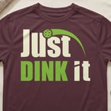 Pickleball Sport-Tek Performance Tee, Just DINK it Graphic, Moisture-Wicking Pickleball Court Apparel thumbnail 2