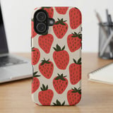 Vintage Strawberry Pattern MagSafe® Phone Case thumbnail 6