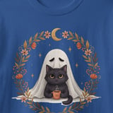 Cozy Ghost and Black Cat Tee thumbnail 5