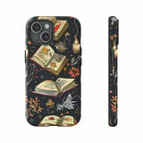 Floral Book iPhone Case: Dark Academia, Butterfly, Botanical Pattern thumbnail 4