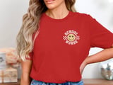 Retro School Nurse T-Shirt: Smiling Face, Star Eyes, Checkered thumbnail 8