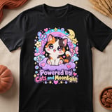 Powered by Cats and Moonlight Tee thumbnail 6